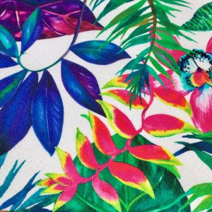 Tropical Flower Orchid  Fabric Curtain Upholstery Cotton Material / digital print fabric / 140cm  55" wide