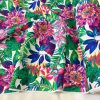 Tropical Flower Orchid  Fabric Curtain Upholstery Cotton Material / digital print fabric / 140cm  55" wide