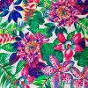 Tropical Flower Orchid  Fabric Curtain Upholstery Cotton Material / digital print fabric / 140cm  55" wide