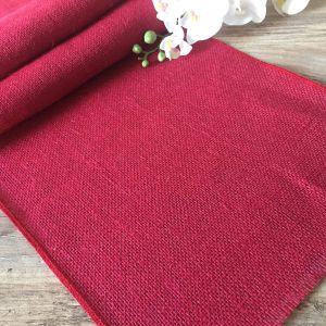 12'' wide Rustic Burlap Jute Runners For Events, Weddings, Home - Jute Hessian Table Runner - BURGUNDY RED Runner