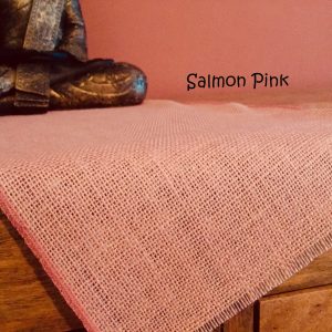 12'' wide Rustic Burlap Jute Runners For Events, Weddings, Home - Jute Hessian Table Runner - Salmon Pink, Pink, Red, Coral, Burgundy Jute