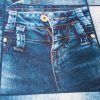 DENIM JEANS Effect Fabric for Furnishing, Curtains, Backdrop - blue patchwork cotton material - 110"/280cm extra wide - jeans print canvas
