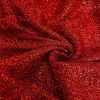 Sparkling Tinsel Lurex Fabric Stretch Metallic Glitter Lametta Shimmer Material 59" or 150cm Wide - Red