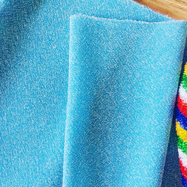 Lightweight Metallic Lurex Fabric Stretch Jersey Material - Sparkling Pink Blue Gold Black Glitter - 150cm wide