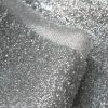 Mettalic Tinsel Lurex Fabric Material - Sparkling Striped Rasta Print Silver Gold Glitter - 150cm wide