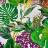 Tropical Toucan Bird Fabric Curtain Upholstery Cotton Material / botanical palm leaf garden / digital print fabric / 140cm or 55" wide
