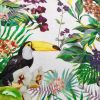 Tropical Toucan Bird Fabric Curtain Upholstery Cotton Material / botanical palm leaf garden / digital print fabric / 140cm or 55" wide
