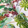 Tropical Toucan Bird Fabric Curtain Upholstery Cotton Material / botanical palm leaf garden / digital print fabric / 140cm or 55" wide