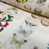 Vintage Butterfly Music Note Fabric Cotton Material for Curtains Upholstery Dress - Floral Digital Print Textile - 110"/280cm extra wide