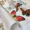 Vintage Butterfly Music Note Fabric Cotton Material for Curtains Upholstery Dress - Floral Digital Print Textile - 140cm wide canvas