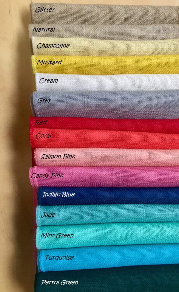 Dyed Jute Fabric Coloured Hessian Burlap Material for Wedding, Table Runner, Curtains - 59 inches wide