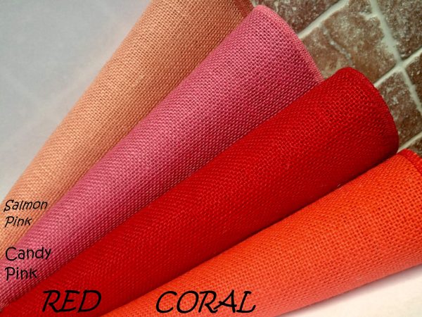 Dyed Jute Fabric Coloured Hessian Burlap Material for Wedding, Table Runner, Curtains - 59 inches wide