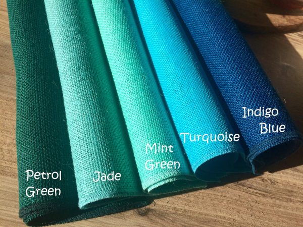 Dyed Jute Fabric Coloured Hessian Burlap Material for Wedding, Table Runner, Curtains - 59 inches wide