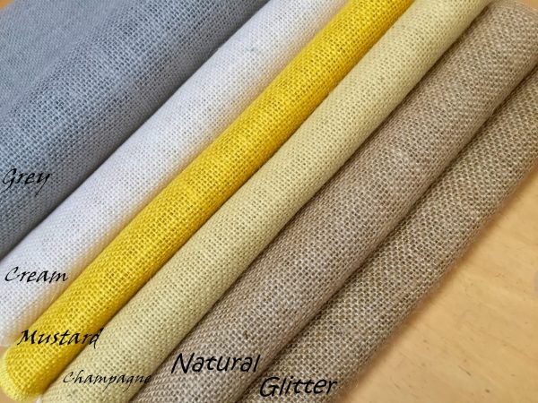 Dyed Jute Fabric Coloured Hessian Burlap Material for Wedding, Table Runner, Curtains - 59 inches wide