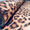 Leopard Print Cotton Fabric for Curtains Upholstery / panther animal fur digital print material / 55" wide