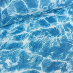 Blue Ocean Water effect Cotton Fabric for Curtain Upholstery dressmaking  110'/280cm extra wide