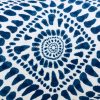 Blue & White Spanish Tile Flower Mandala Fabric Cotton Panama Material for Dress Decor Curtain Upholstery - 55" or 140cm wide