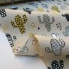 Mustard & Black Cactus Fabric Cacti Print - Kid Curtain Cotton Material - 55 inches wide