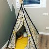 Mustard & Black Cactus Fabric Cacti Print - Kid Curtain Cotton Material - 55 inches wide