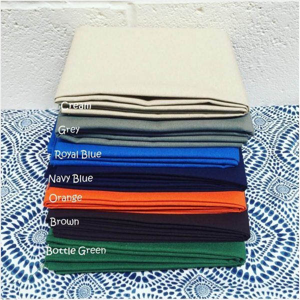 Waterproof Outdoor Ottoman Fabric Material Plain Colours for cushion, gazebo, beach - 140cm wide