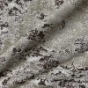 Antique Vintage Damask Print Fabric Baroque Material for Curtains Upholstery Dressmaking - 55'' (140cm) wide - BROWN & Cream Canvas - Image 3