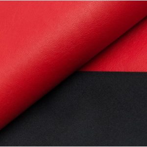 RED Soft Faux Leather Viscose Back Fabric Imitation PU Leather Material for clothes upholstery decor - 145cm wide