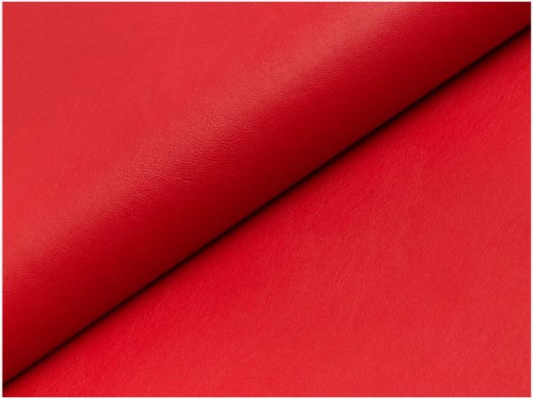 RED Soft Faux Leather Viscose Back Fabric Imitation PU Leather Material for clothes upholstery decor - 145cm wide