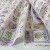 French Lavender Print Cotton Fabric Floral Curtains Upholstery - 280cm EXTRA WIDE