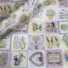 French Lavender Print Cotton Fabric Floral Curtains Upholstery - 280cm EXTRA WIDE