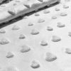 HEART Supersoft Dimple Fleece Fabric Plush Cuddle Soft - 160cm (63 inches) wide - WHITE Hearts
