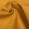 Cotton WAFFLE Pique Honeycombe Fabric Material - bathrobe, gown, towel, cushion -  150cm wide - Mustard Yellow - Image 3