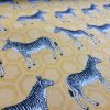 MUSTARD ZEBRA Jacquard Cotton Fabric Upholstery Material animal cloth- 55''/ 140cm wide