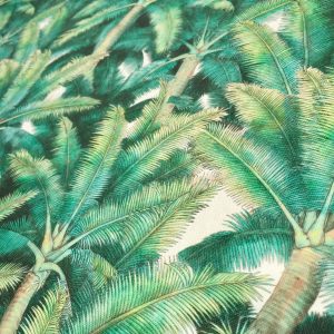 PALMS Palm Fronds Leaf Tree Fabric Tropical Leaves Material for Curtains, Upholstery, Home Decor - digital print fabric - 136cm (54'') wide