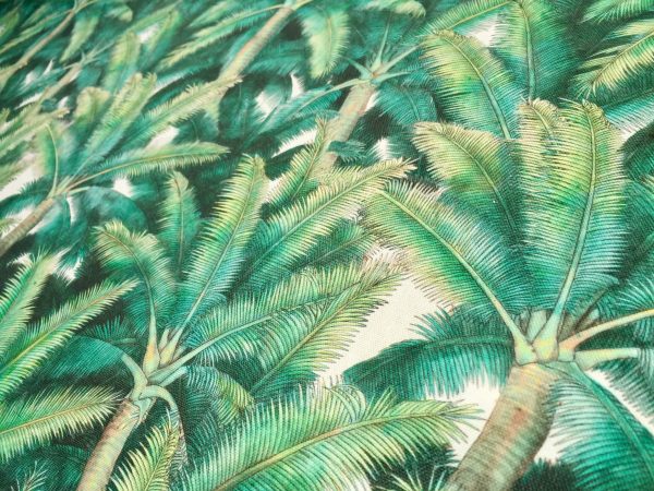PALMS Palm Fronds Leaf Tree Fabric Tropical Leaves Material for Curtains, Upholstery, Home Decor - digital print fabric - 136cm (54'') wide