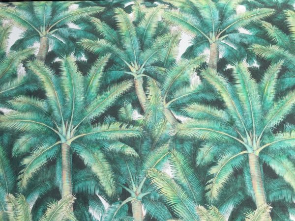 PALMS Palm Fronds Leaf Tree Fabric Tropical Leaves Material for Curtains, Upholstery, Home Decor - digital print fabric - 136cm (54'') wide