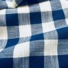 Gingham Linen Checked Linen Fabric Plaid Material Buffalo Check Cotton Yarn -140cm wide- Black, Royal Blue, Duck Blue, Red