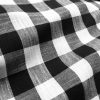 Gingham Linen Checked Linen Fabric Plaid Material Buffalo Check Cotton Yarn -140cm wide- Black, Royal Blue, Duck Blue, Red