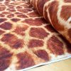 Giraffe Fabric Digital Animal Print Cotton Material - curtains, decor, dress, furnishing - Brown, Bronze & Cream Squares -55''/140cm wide