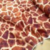 Giraffe Fabric Digital Animal Print Cotton Material - curtains, decor, dress, furnishing - Brown, Bronze & Cream Squares -55''/140cm wide