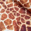 Giraffe Fabric Digital Animal Print Cotton Material - curtains, decor, dress, furnishing - Brown, Bronze & Cream Squares -55''/140cm wide