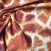 Giraffe Fabric Digital Animal Print Cotton Material - curtains, decor, dress, furnishing - Brown, Bronze & Cream Squares -55''/140cm wide