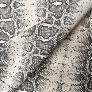 GREY Snake Skin Fabric Snakeskin Animal Print Cotton Material DIGITAL - curtains, decor, dress, furnishing - 110"/280cm extra wide