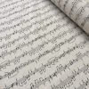 Small Musical Notes Cotton Fabric Music Note Print Material - Home Decor Curtains Upholstery - 140cm (55") wide - Black & Cream Canvas