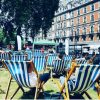 Teflon Waterproof Outdoor Fabric for cushion, gazebo, beach - 140cm wide, sold by metre-Blue,Red,Green,Yellow or Black&White Stripe Material
