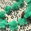 Flower Rose Petals Chiffon Leaves Trim Wedding Dress Bridal Lace Fabric - sold by the yard