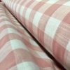 Gingham Linen Checked Linen Fabric Plaid Material Buffalo Check Cotton Yarn -dressmaking, curtains, curtains 140cm wide- Pink & White Checks