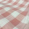 Gingham Linen Checked Linen Fabric Plaid Material Buffalo Check Cotton Yarn -dressmaking, curtains, curtains 140cm wide- Pink & White Checks