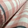 Gingham Linen Checked Linen Fabric Plaid Material Buffalo Check Cotton Yarn -dressmaking, curtains, curtains 140cm wide- Pink & White Checks