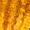 18mm Large Sequin Fabric Glitter Material, 2 way stretch - Backdrop, Dress Making, Home Decoration - 130cm wide - Sparkling GOLD Paillettes