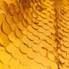 18mm Large Sequin Fabric Glitter Material, 2 way stretch - Backdrop, Dress Making, Home Decoration - 130cm wide - Sparkling GOLD Paillettes